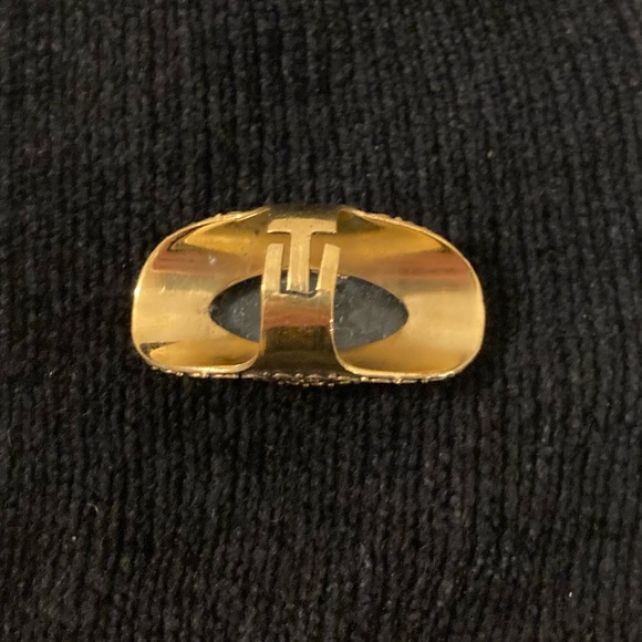 🎁❄️🔮🌌Genuine Labradorite Gemstone Adjustable Bronze Ring - Picture 3 of 3